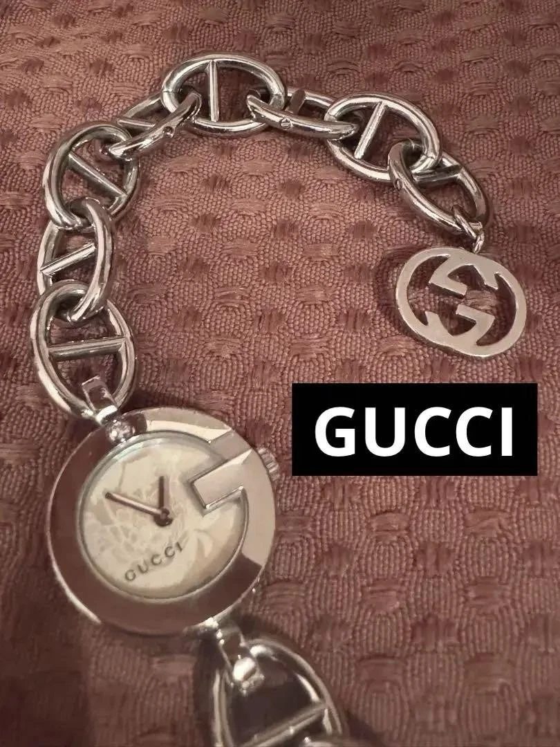 Orologio Gucci Bracciale Catena Diamanti Quadrante Conchiglia Usa Dalppone