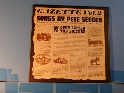Used vintage LP PETE SEEGER: Gazette Vol. 2 (really vintage!) VG/VG+ condition