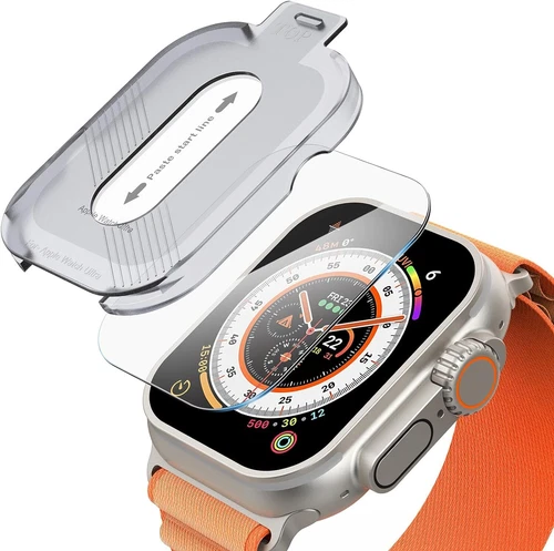2Pcs Easy Install Tempered Glass Screen Protector for Apple Watch Ultra 1/2 49mm - 第 2/11 張圖片