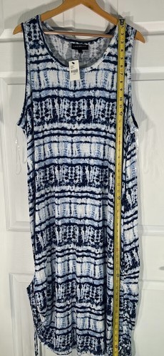 Lane Bryant Tank Maxi Boho Stretch Summer Dress Blue w/Pockets Size 22/24 NWT - Picture 15 of 21