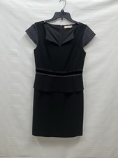 Tory Burch Dress Women’s Sz 8 Black Polyester Blend Sleeveless Zip Up