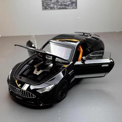 Mercedes Benz SL63 convertible alloy car model black 1:24 - Picture 5 of 8