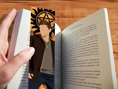 THE GEEK MONKEY Dean Winchester Supernatural Bookmark Gift Handmade Minimalist Original Art