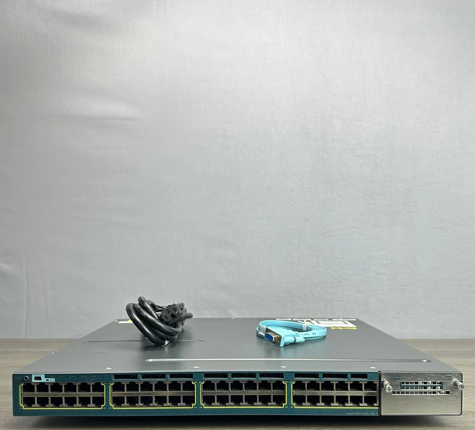 Cisco WS-C3560X-48P-L 48 Port 3560X PoE Gigabit Switch - Same Day Shipping - Image 2 of 4