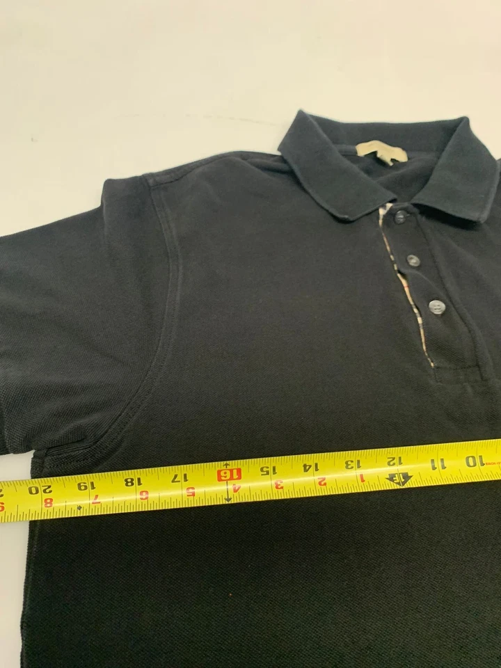 Burberry London Shirt Polo Short Sleeve Black L Men's A45 - Image 4 of 4