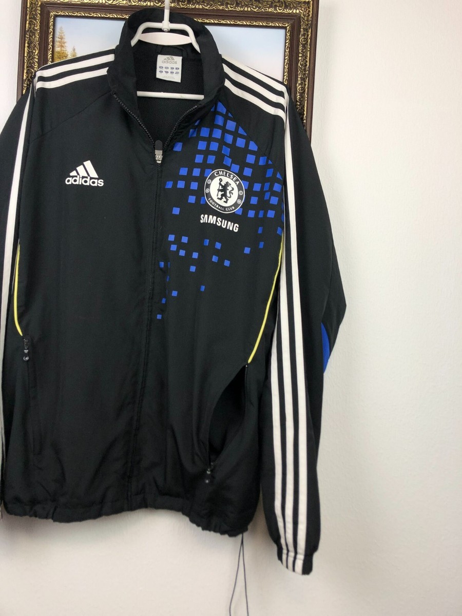 Vintage Adidas Chelsea Football Jacket Soccer Track Top Mens Rare