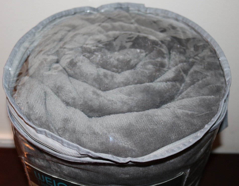 Sleep Philosophy Gray 15 lb. Weighted Blanket with Removable Cover eBay
