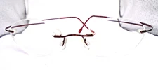 Marchon AIRLOCK 2 720 40 Maroon 140 Rimless Eyeglasses Frames