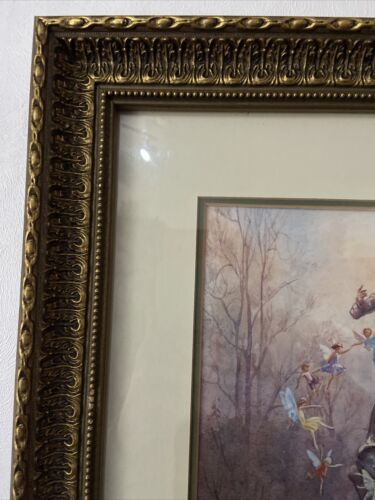VTG Margaret W Tarrant PETERS FRIENDS Peter Pan Fairies Print Frame 23.5 x 19.5” - Picture 2 of 12