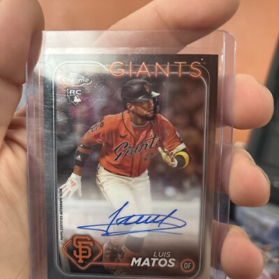 Luis Matos 2024 Topps Chrome Rookie Auto RC San Francisco Giants RA-LM