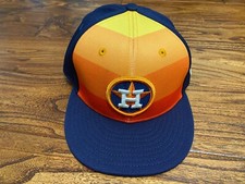 Pedro Leon 2024 Houston Astros Game Used Worn Rainbow BP Hat MLB Auth ROOKIE #4