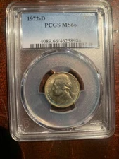 1972-D  JEFFERSON NICKEL  PCGS MS 66