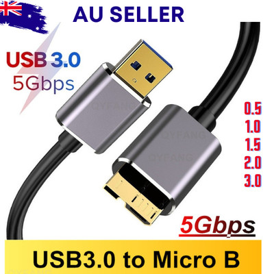 Super Speed 5Gb USB 3.0 Type A TO B Micro Cable USB  for External Seagate WD HDD