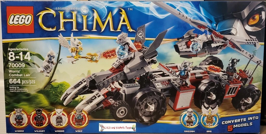 Lego 70009 Legends of Chima WORRIZ' COMBAT LAIR Building Set 664pcs  Minifigs New