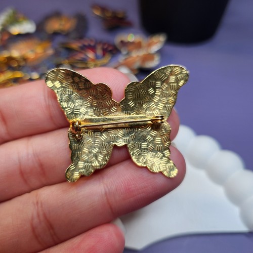 Vintage Cloisonné Enamel Butterfly Brooches - Choose Your Favorite Butterflies - Picture 30 of 33