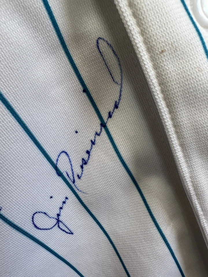 Jersey autografiado de los Marlins “Sin mangas” A.J. Burnett & Jim Eisenreich Foto 4 de 4