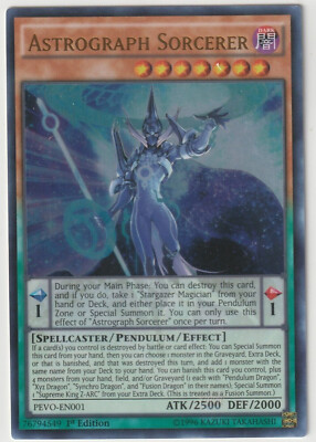 Yugioh! 3x Astrograph Sorcerer x3 - PEVO-EN001 - Ultra Rare - 1st Edition  NM | eBay