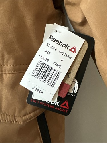 NEW With Tags Reebok 3 In 1 Winter Jacket Coat Kids 8 - Picture 4 of 9