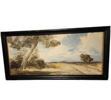 Landscape Painting "Souvenir of Brie" Signed B.M. Kremitske Framed 