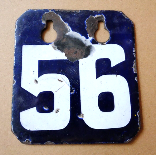 LONDON TRANSPORT TRAM ENAMEL RUNNING NUMBER PLATE 56. Is your house Number 56?