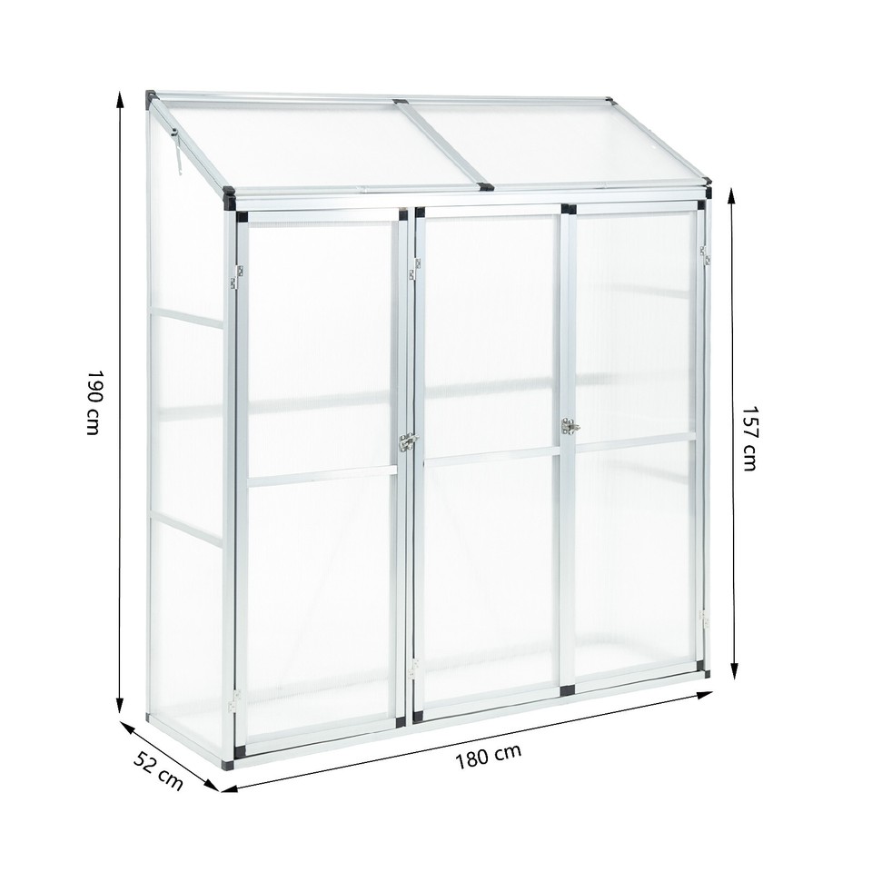 ALU Haus Gewächshaus Treibhaus Frühbeet Pflanzenhaus mit Fundament 0,95m²
?Wuppetal, G H Handels GmbH, 