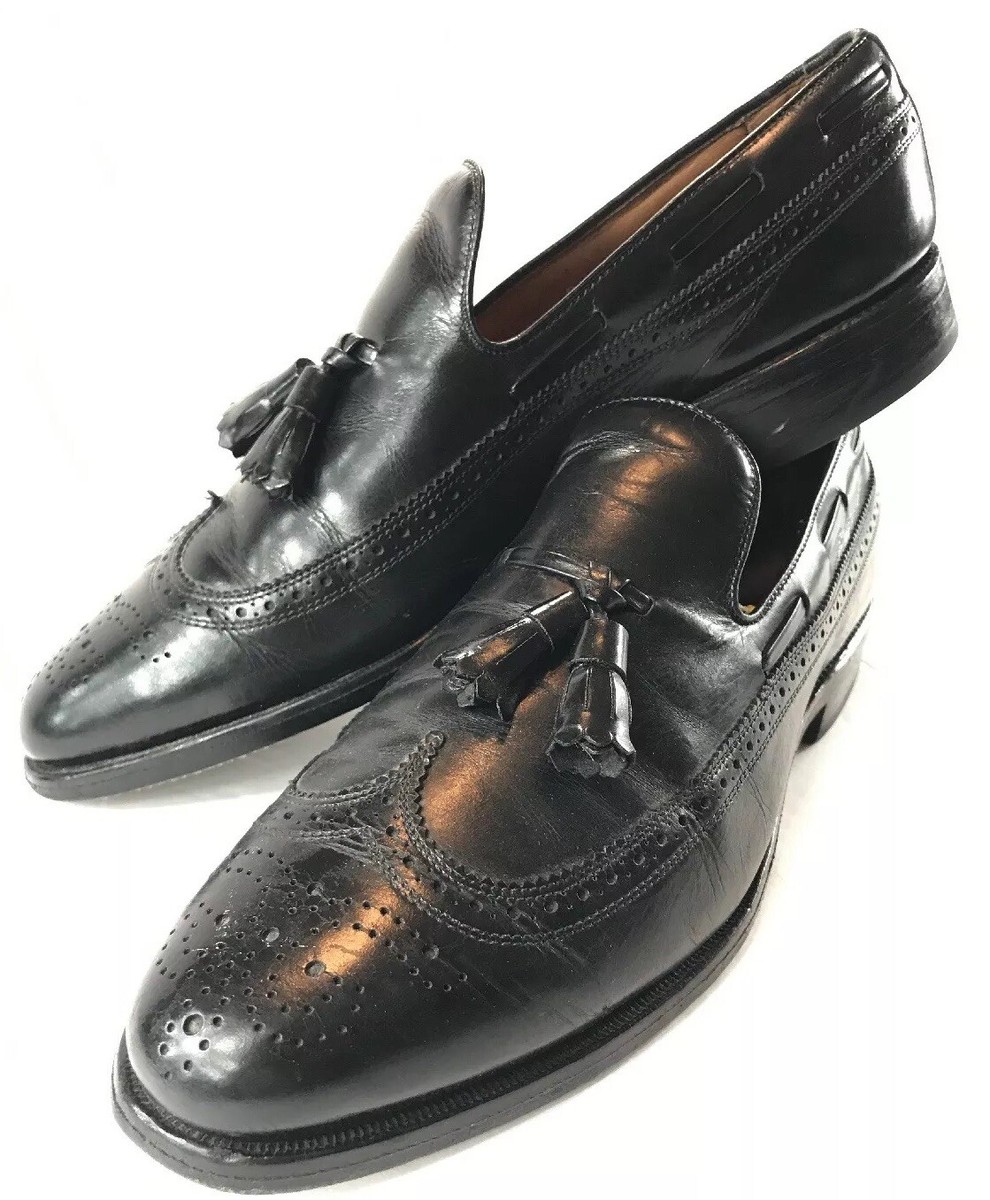 Allen Edmunds Black Leather Loafers, \