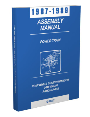 1987 1988 1989 Dodge Truck Engine Assembly Manual Pickup D W 100