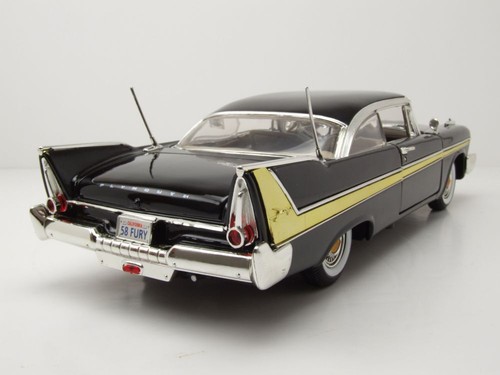 Plymouth Fury 1958 Negro Coche a Escala 1:18 MotorMax - Imagen 2 de 11