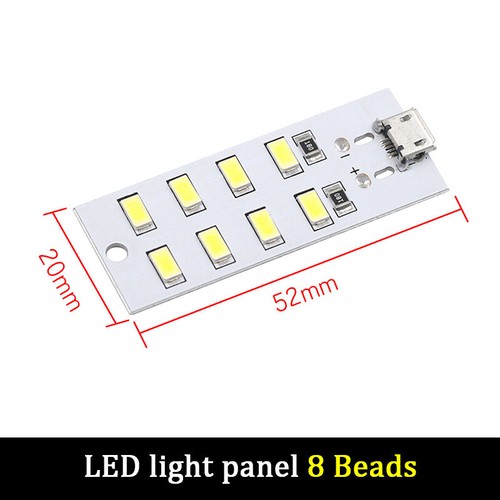 1-50PCS 5730 SMD 5V 430~470mA Mirco USB White LED Lighting Panel Emergency Light - Picture 7 of 10