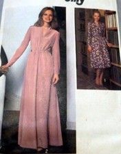 LOVELY VTG 1970s DRESS Sewing Pattern 12/34