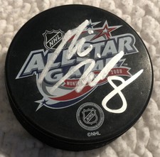 MIKE KOMISAREK SIGNED 2009 ALL STAR PUCK W/ COA! MONTREAL CANADIENS! MAPLE LEAFS