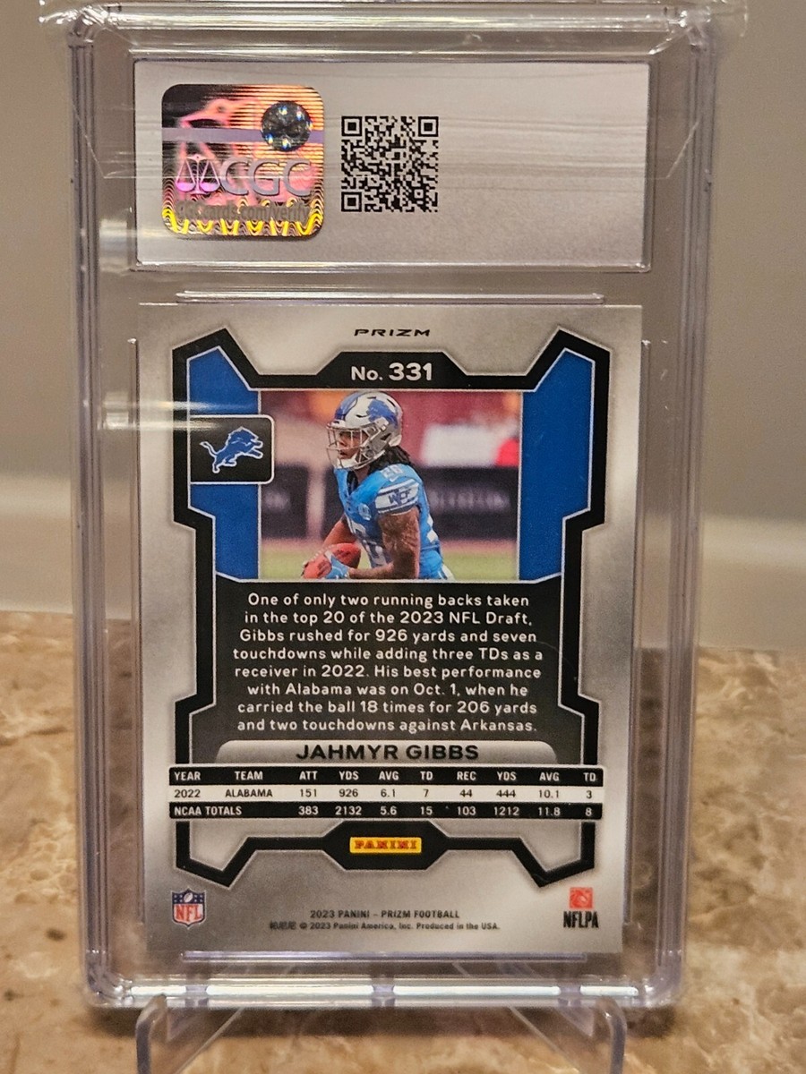 2023 Panini Prizm - Jahmyr Gibbs- Red White & Blue Prizm CGC Mint