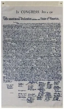 3X5 Declaration Of Independence Vertical 100D Poly Nylon Flag Sleeve & Grommets