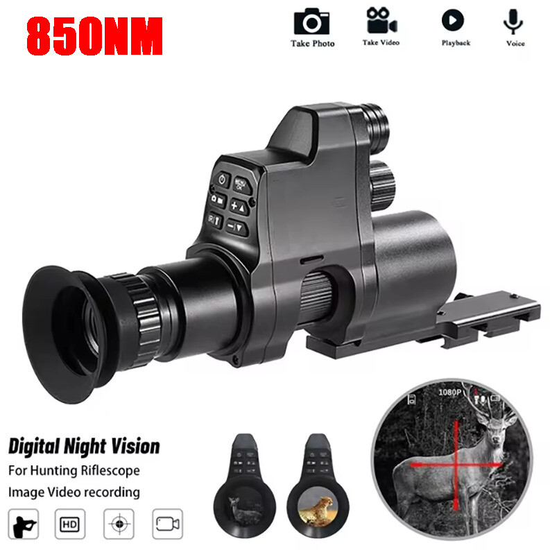 NV4B 300M Digital IR Night Vision Scope Sight 4XZoom 1080P Telescope for Hunting
