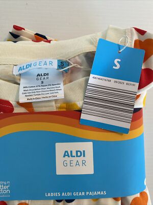 【 】Pyjama Set 関税・送料込み ALDI GEAR Pajamas Set Womens Ladies S Fall 2023 Multi Color