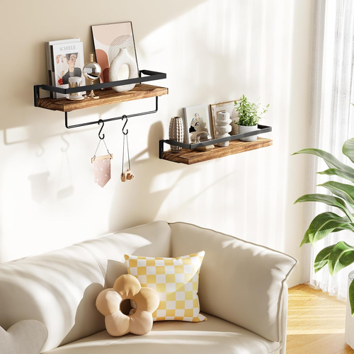 Floating Shelves Wall Mounted, Wall Shelves for Bathroom, Kitchen, Bedroom, Stor - Picture 7 of 7