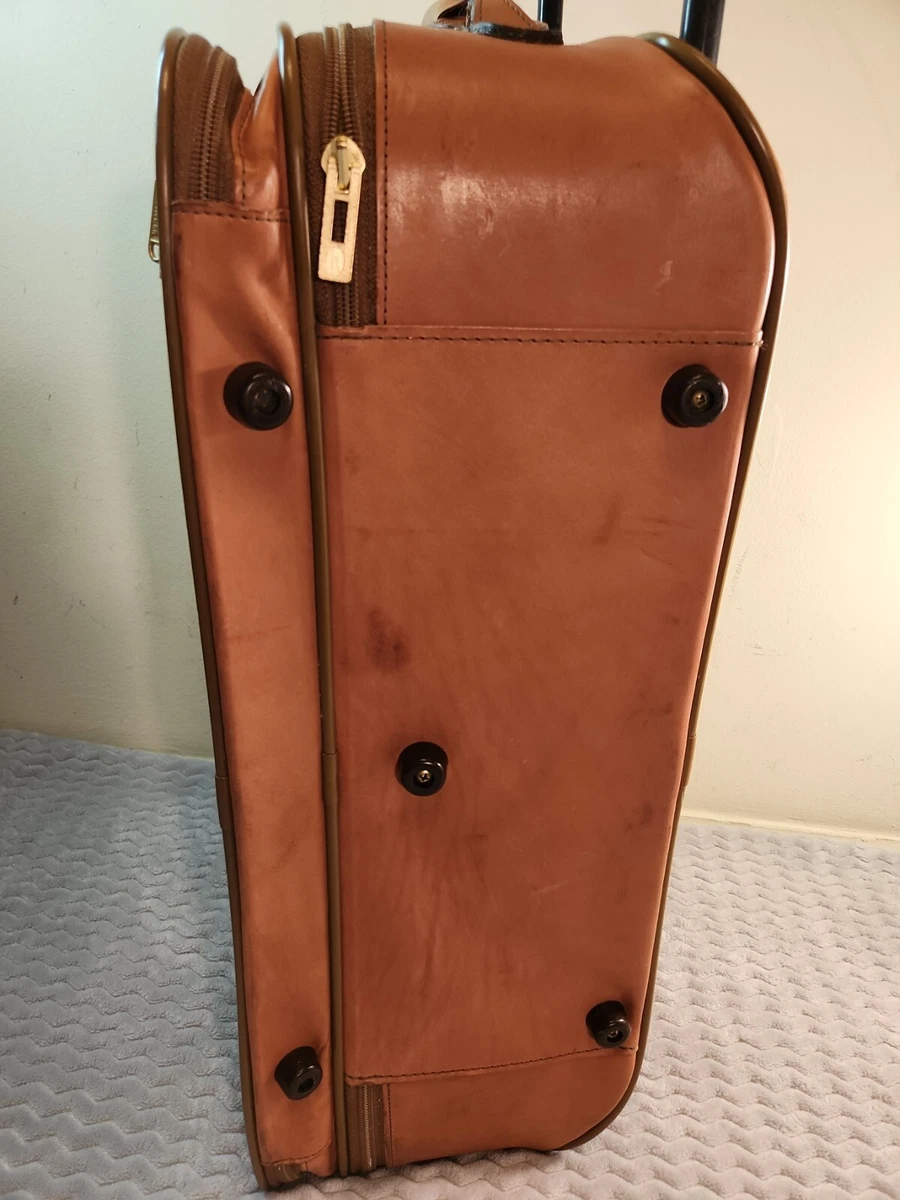 Hartmann Belting Leather Vintage Rare Carry On Luggage On Wheels Made In  USA NOS