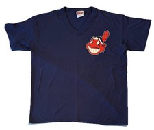 Vintage 90s Cleveland Indians T Shirt Chief Wahoo Single Stitch Women Sz XL USA