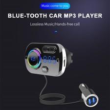 Car Blue-tooth 5.0 FM Transmitter With 2 USB Charger Port Car Radio Adapter AUX