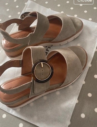 TAMARIS Sage Suede Open Toe Comfort Wedge Sandals Size 4 RRP £70 - Picture 4 of 7