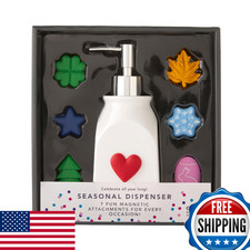 SKL Home Seasonal Soap/Lotion Dispenser Gift Set w/ 7 Interchangeable Magnets
