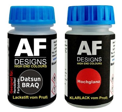 Lackstift für Datsun BRAQ Dark Blue Metallic + Klarlack je 50ml Autolack Basisla