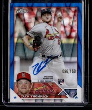 2022 Topps Chrome Zach Thompson Rookie Autographs Blue Ray Wave Refractor SN,AU