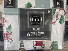 New New Exclusive Print King Size Sheet Set 100 Cotton