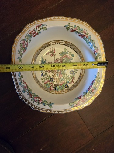 Zuppiera vintage Alfred Meakin albero indiano 8" bordata quadrata piatto profondo - Foto 8 di 9