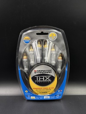 Monster Standard THX Certified Composite Video AV Kit 4ft -24K Gold Contacts-NEW