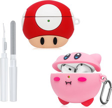 2 Pack Cute Case for Airpods 4Th Generation Case, Anime Funny Soft Silicone Cove