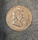 1956 Ben Franklin US Half Dollar, 90% Silver, Circulated
