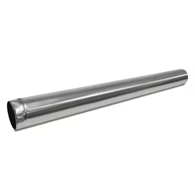 Master Flow Duct Pipe Round Galvanized Steel Tight Interlocking Fit 12 in x 5 ft