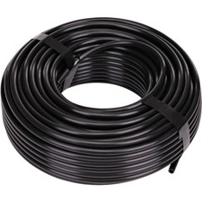 Durable 1/4-Inch Drip Irrigation Supply Tubing - 100 Feet of Black Polyethylene